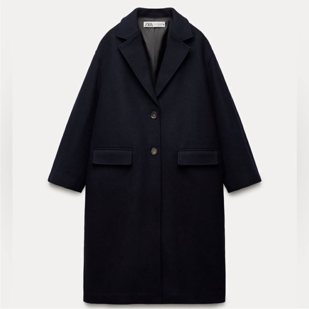 ZARA OVERSIZED WOOL BLEND COAT ZW COLLECTION - Picture 14 of 16